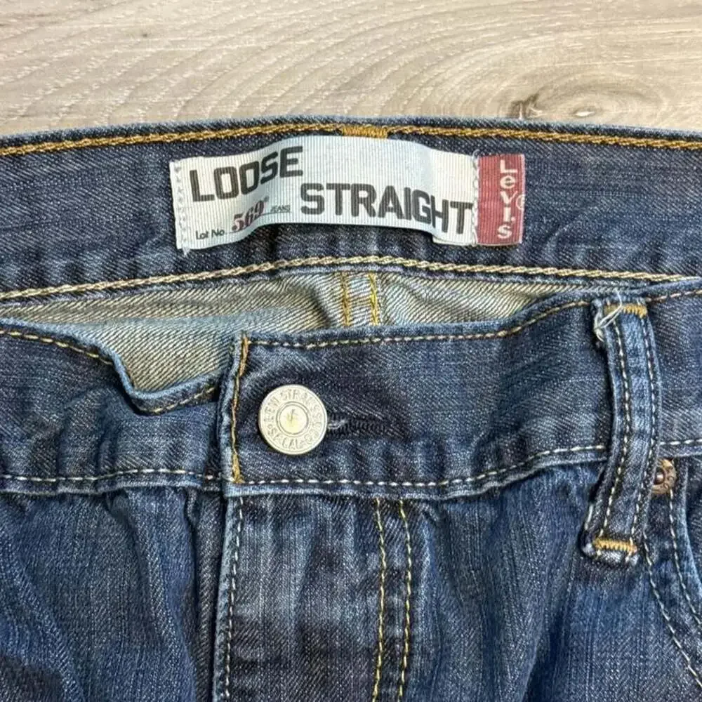 Levi's 569 Loose Straight Dark Wash Denim Jeans